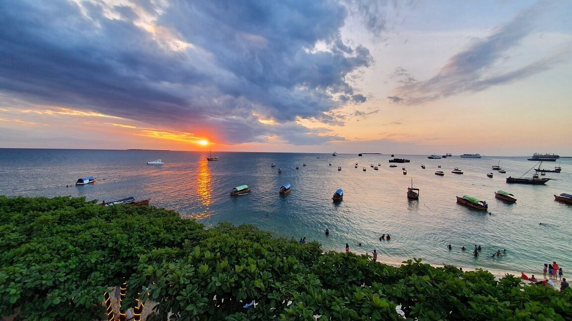 Zanzibar travel guide Stone Town skyline at golden hour