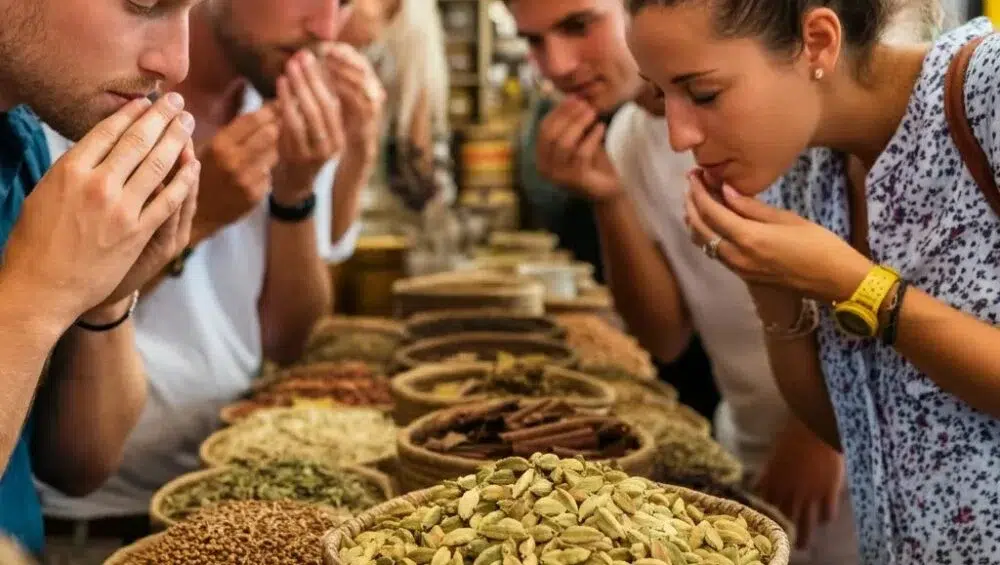 Tasting moment on a Zanzibar spice farm tour
